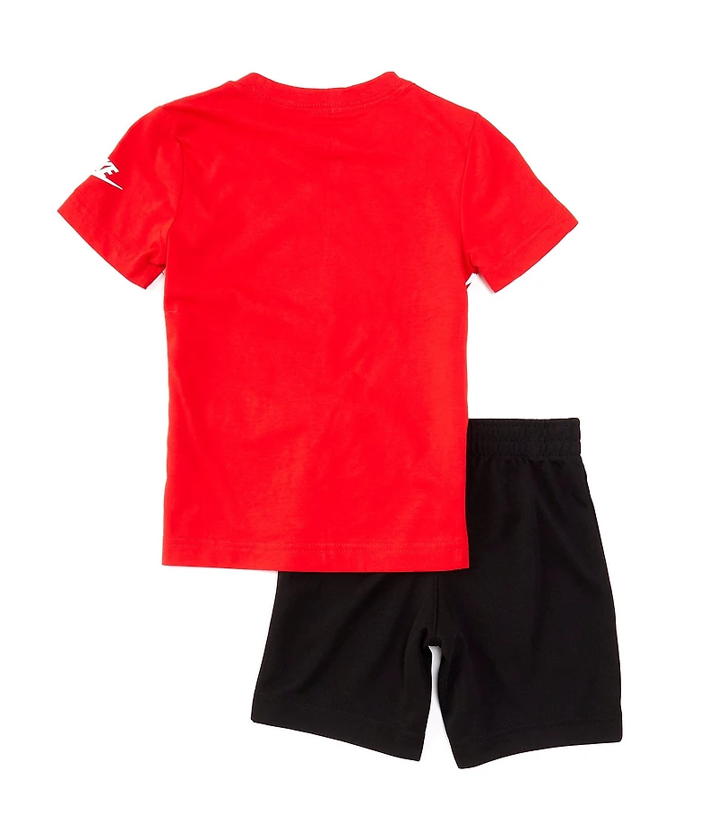 Nike Little Boys Split Futura Short Sleeve Jersey T-Shirt & Tricot Shorts Set