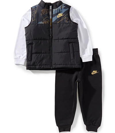 Nike Little Boys 3-Piece Logo Puffer Vest