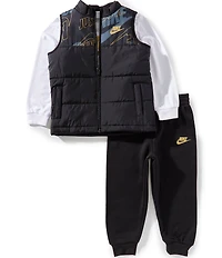 Nike Little Boys 3-Piece Logo Puffer Vest