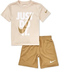 Nike Little Boys Short Sleeve JDI Swoosh T-Shirt & Short Set