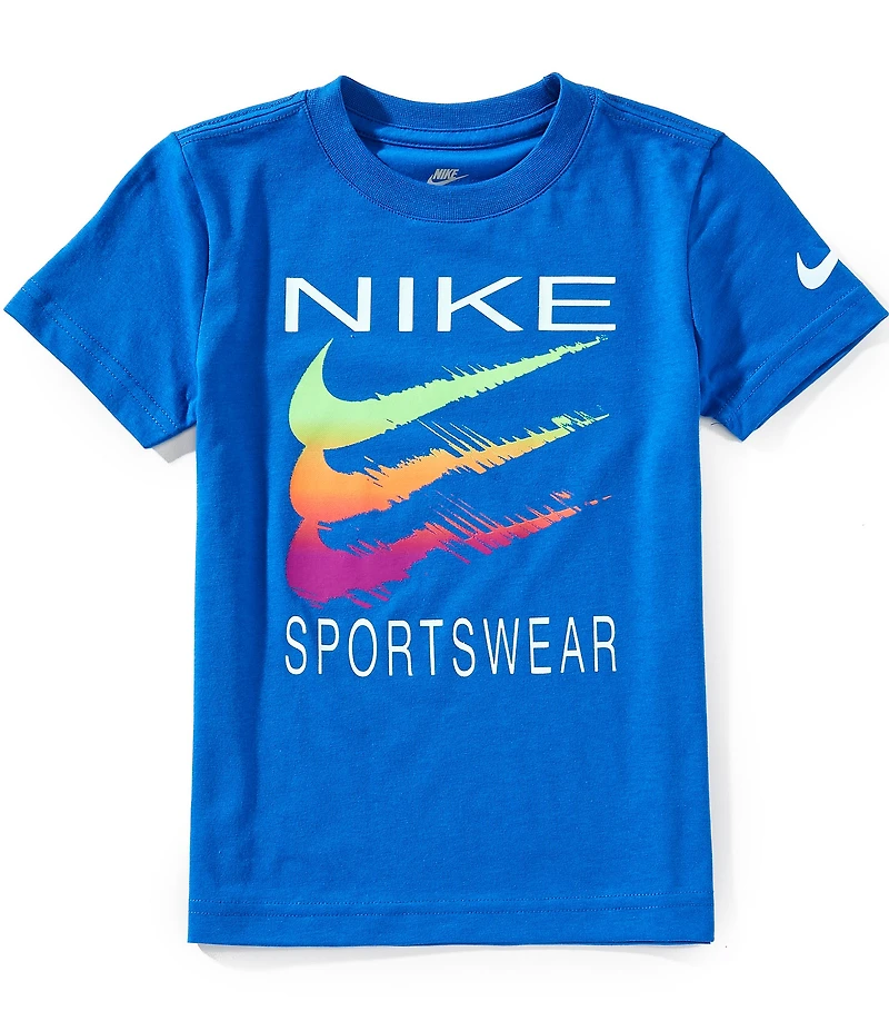 Nike Little Boys Short Sleeve Rainbow Swoosh T-Shirt