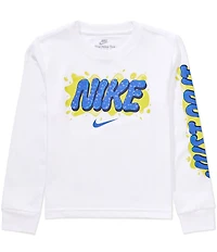 Nike Little Boys Long-Sleeve Bubble Logo T-Shirt