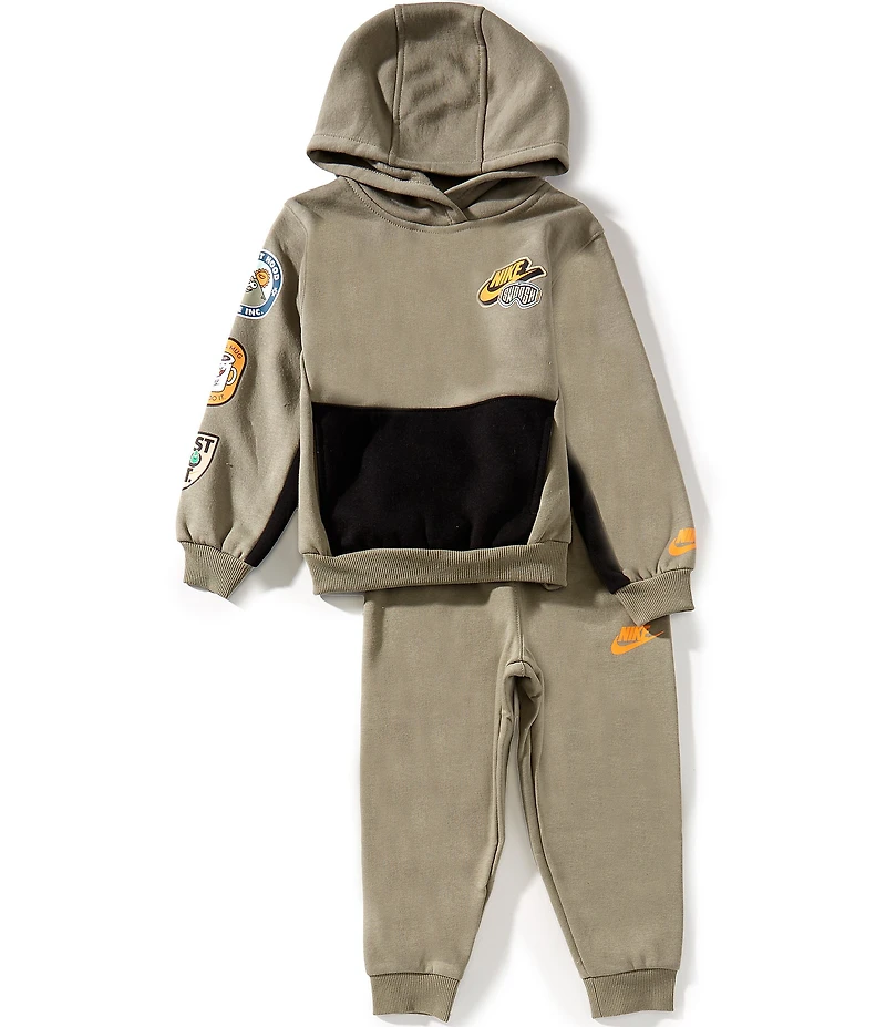 Nike Little Boys Long Sleeve Fleece Pullover Hoodie & Joggers Set