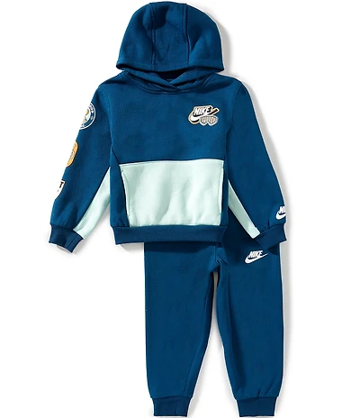 Nike Little Boys Long Sleeve Fleece Pullover Hoodie & Joggers Set