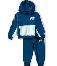 Nike Little Boys Long Sleeve Fleece Pullover Hoodie & Joggers Set