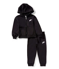 Nike Little Boys Long Sleeve FZ Club Zip Hoodie & Joggers 2-Piece Set