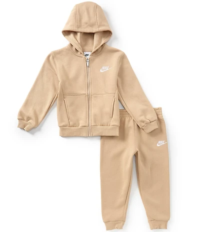 Nike Little Boys Long Sleeve FZ Club Zip Up Hoodie & Joggers 2-Piece Set
