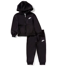 Nike Little Boys Long Sleeve FZ Club Zip Hoodie & Joggers 2-Piece Set