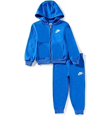 Nike Little Boys Long Sleeve FZ Club Zip Hoodie & Joggers 2-Piece Set