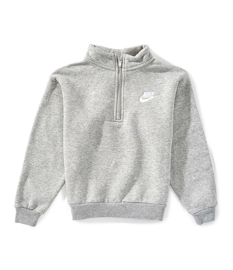 Nike Little Boys Long Sleeve Logo Quarter Zip Pullover
