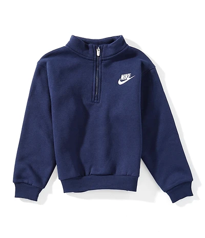 Nike Little Boys Long Sleeve Logo Quarter Zip Pullover