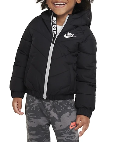 Nike Little Boys Mid Stripe Hooded Puffer Jacket