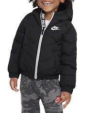 Nike Little Boys Mid Stripe Hooded Puffer Jacket