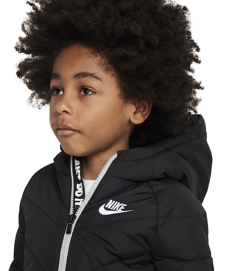 Nike Little Boys Mid Stripe Hooded Puffer Jacket