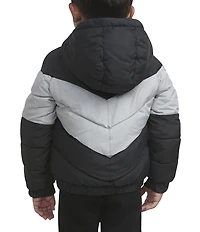 Nike Little Boys Mid Stripe Hooded Puffer Jacket