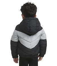 Nike Little Boys Mid Stripe Hooded Puffer Jacket