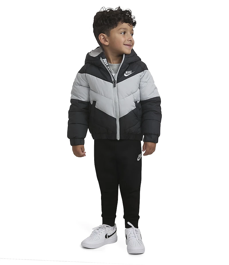 Nike Little Boys Mid Stripe Hooded Puffer Jacket
