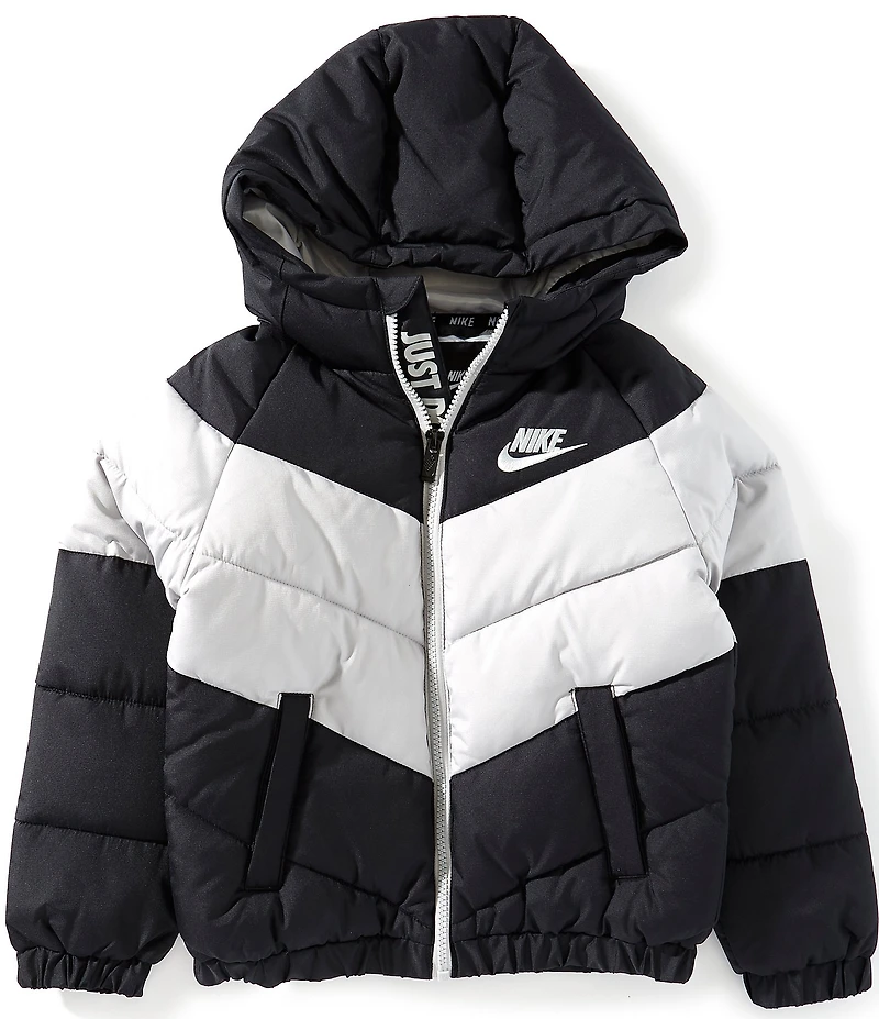 Nike Little Boys Mid Stripe Hooded Puffer Jacket