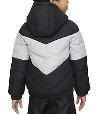 Nike Little Boys Mid Stripe Hooded Puffer Jacket
