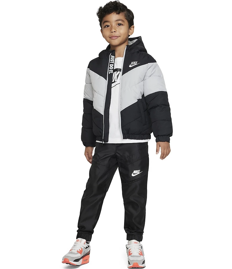 Nike Little Boys Mid Stripe Hooded Puffer Jacket