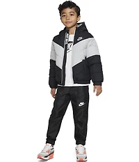 Nike Little Boys Mid Stripe Hooded Puffer Jacket