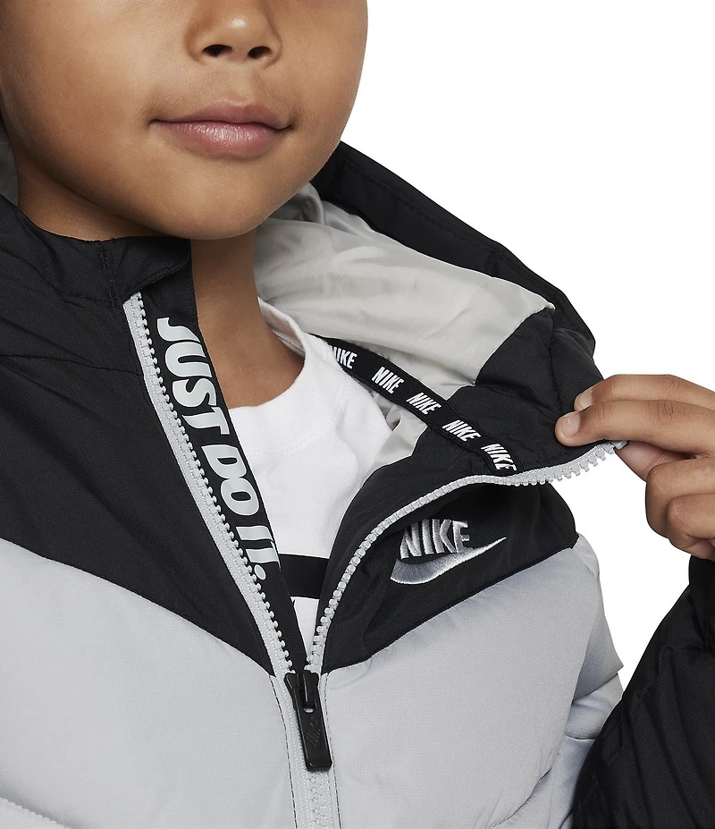 Nike Little Boys Mid Stripe Hooded Puffer Jacket