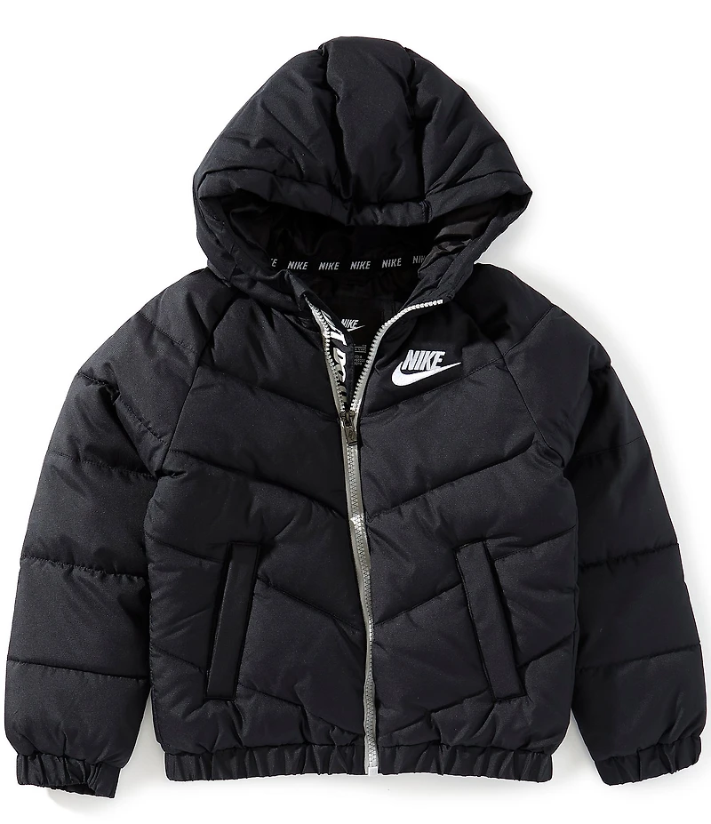 Nike Little Boys Mid Stripe Hooded Puffer Jacket