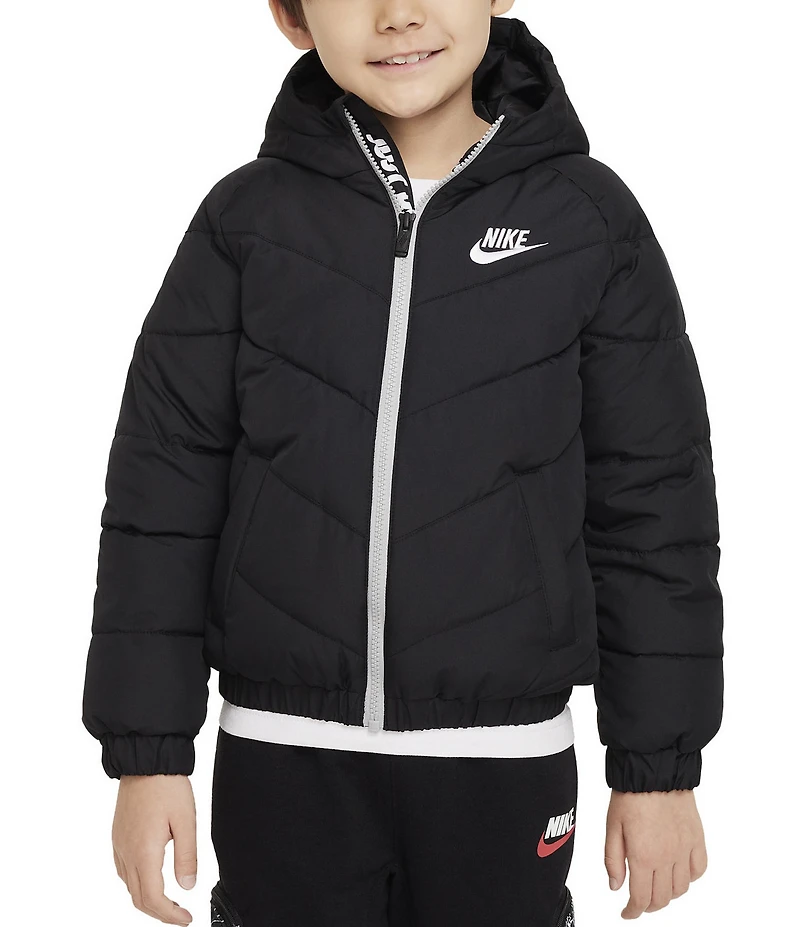 Nike Little Boys Mid Stripe Hooded Puffer Jacket