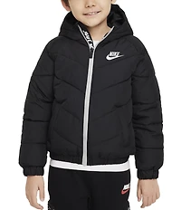 Nike Little Boys Mid Stripe Hooded Puffer Jacket