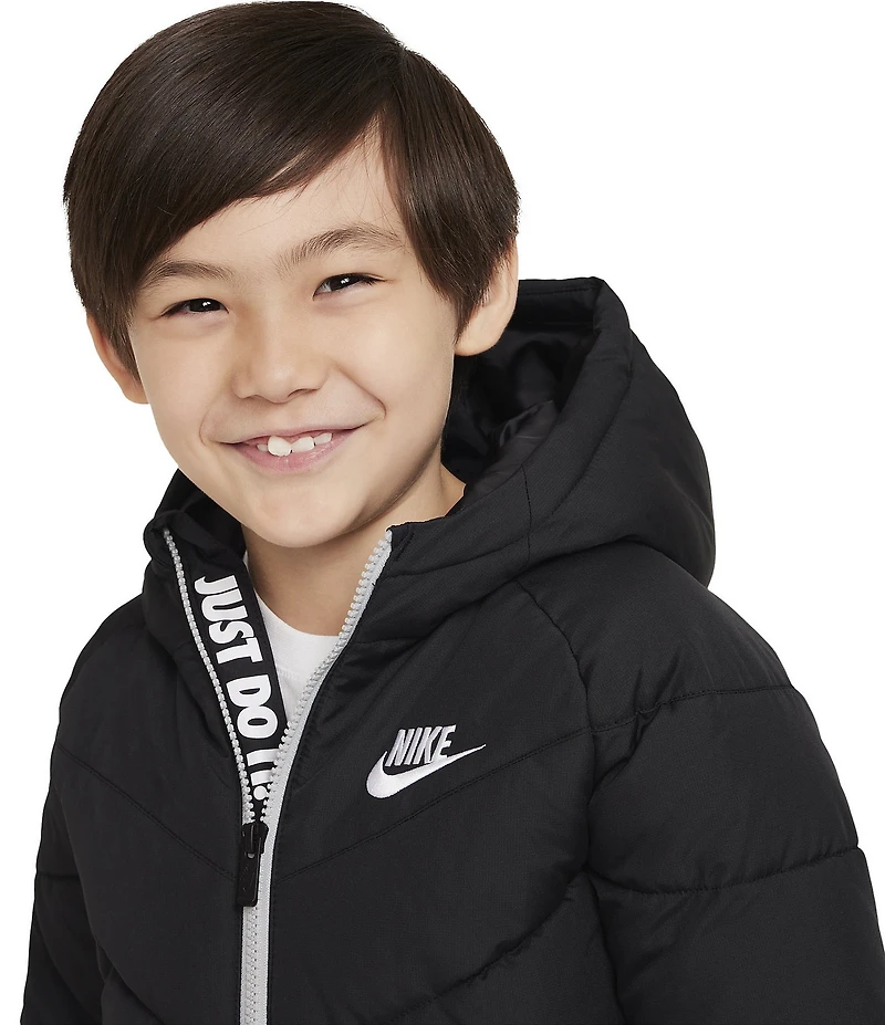 Nike Little Boys Mid Stripe Hooded Puffer Jacket