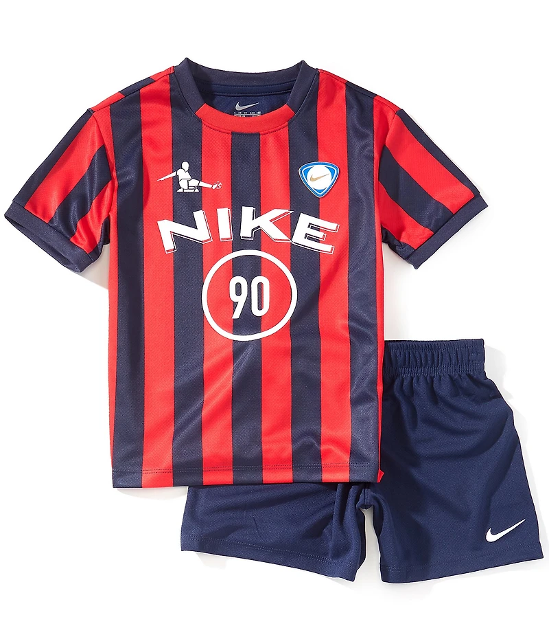 Nike Little Boys Nike Sportswear Goal Mode Tee & Shorts 2-Piece Set