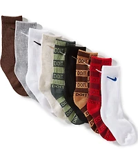Nike Little Boys Performance Crew Socks Holiday 9-Pack