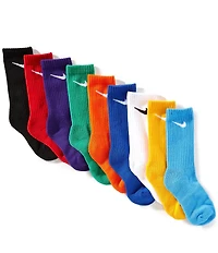 Nike Little Boys Performance Crew Socks Holiday 9-Pack