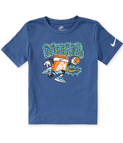 Nike Little Boys Short-Sleeve Chalky Basketball Boxy T-Shirt