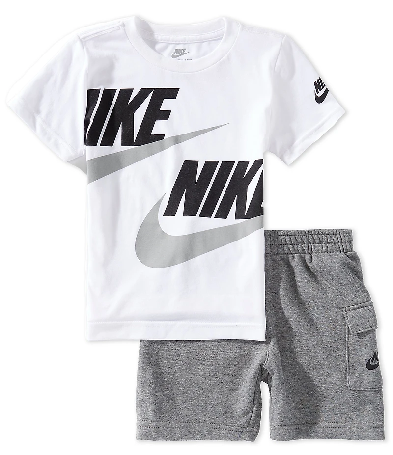 Nike Little Boys Short Sleeve Graphic T-Shirt & Cargo Short 2-Piece Set