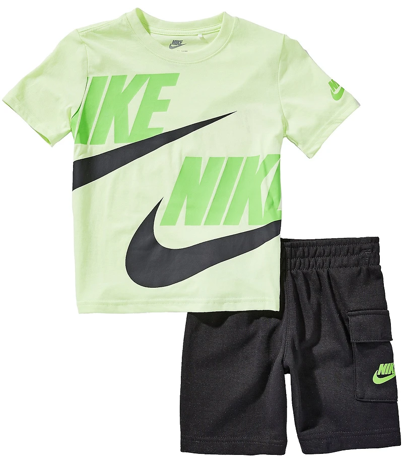 Nike Little Boys Short Sleeve Graphic T-Shirt & Cargo Short 2-Piece Set