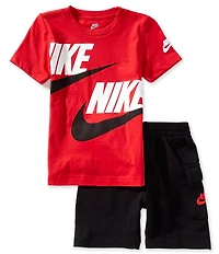 Nike Little Boys Short Sleeve Graphic T-Shirt & Cargo Short 2-Piece Set
