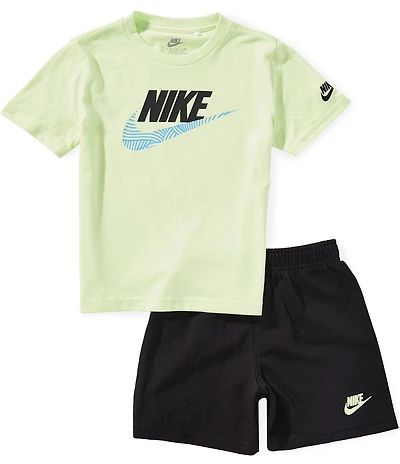 Nike Little Boys Short-Sleeve In The Zone Jersey T-Shirt & French Terry Shorts Set
