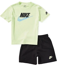 Nike Little Boys Short-Sleeve In The Zone Jersey T-Shirt & French Terry Shorts Set
