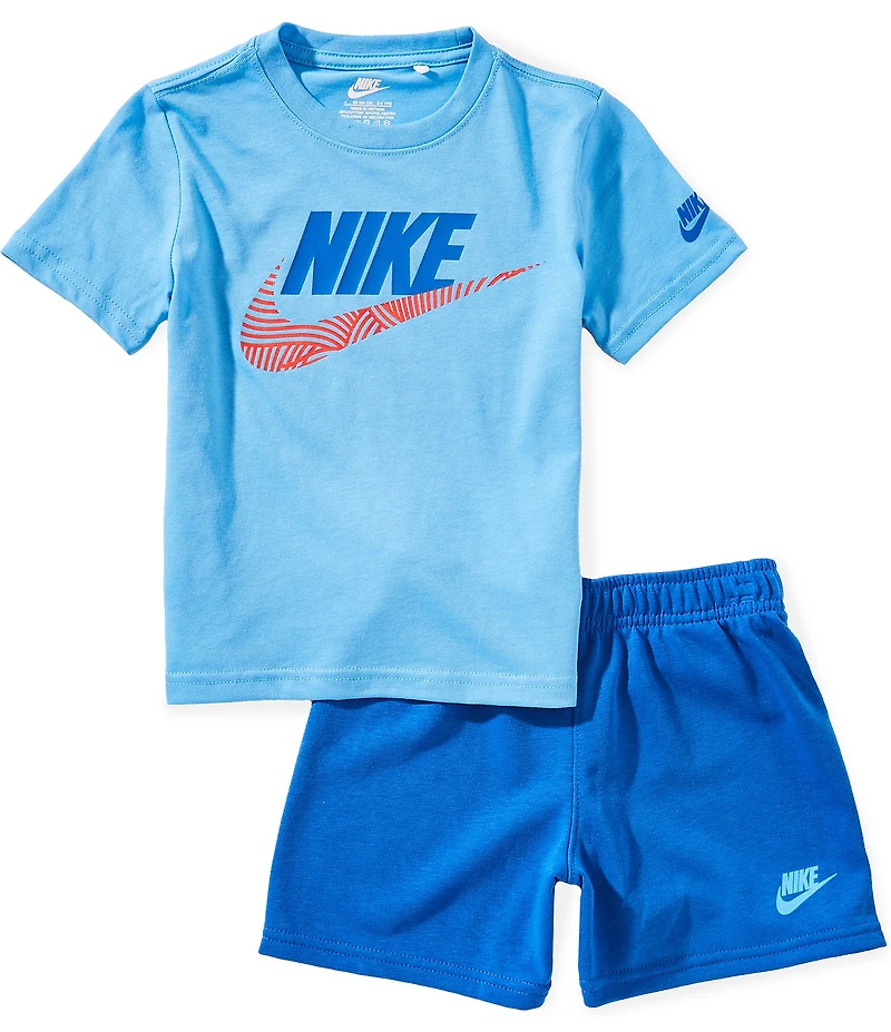 Nike Little Boys Short-Sleeve In The Zone Jersey T-Shirt & French Terry Shorts Set
