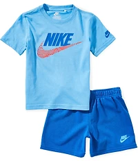 Nike Little Boys Short-Sleeve In The Zone Jersey T-Shirt & French Terry Shorts Set