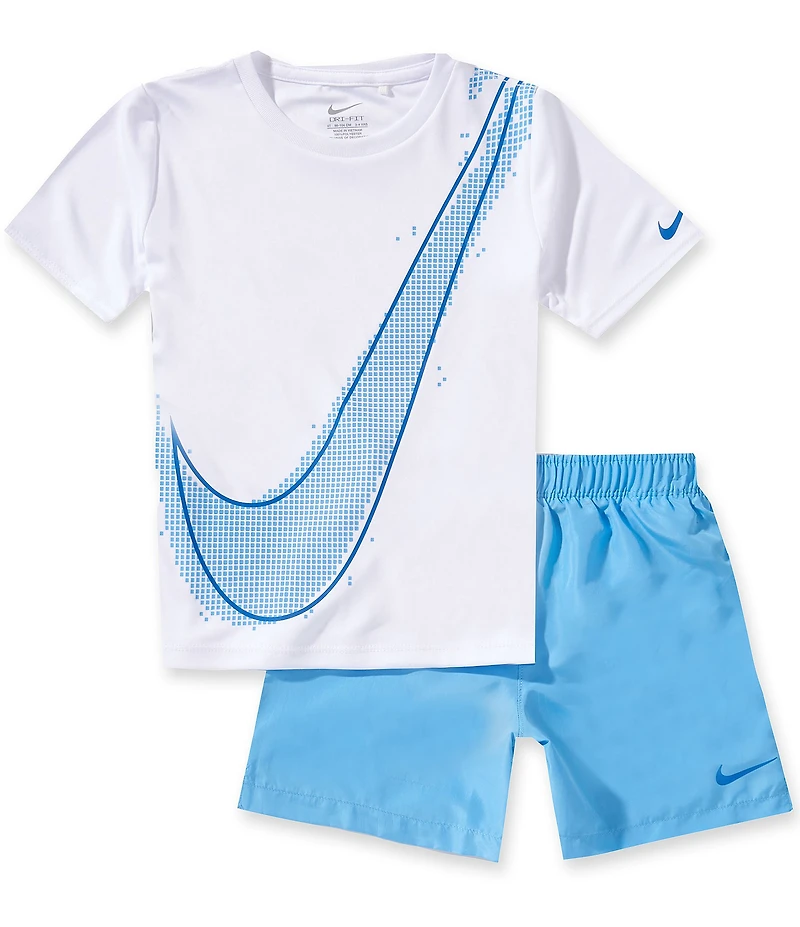 Nike Little Boys Short-Sleeve Jersey Knit T-Shirt & Matching Interlock Knit Shorts Set