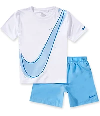 Nike Little Boys Short-Sleeve Jersey Knit T-Shirt & Matching Interlock Knit Shorts Set