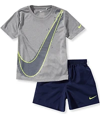 Nike Little Boys Short-Sleeve Jersey Knit T-Shirt & Matching Interlock Knit Shorts Set