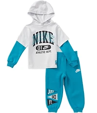 Nike Little Boys Short Sleeve Multi Sport Pullover Hoodie & Pants Set