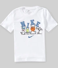 Nike Little Boys Short Sleeve Multi Sports Ball T-Shirt