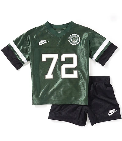Nike Little Boys Short Sleeve Sportswear P.E. Jersey and Shorts 2-Piece Set