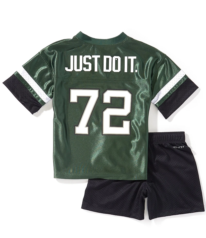 Nike Little Boys Short Sleeve Sportswear P.E. Jersey and Shorts 2-Piece Set