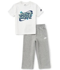 Nike Little Boys Short Sleeve Sportwear Tee & Pants Set