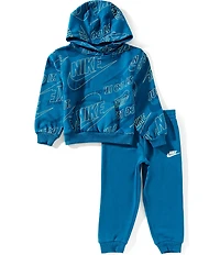 Nike Little Boys Sportswear Glow With Me Lightweight Fleece 2-Piece Set